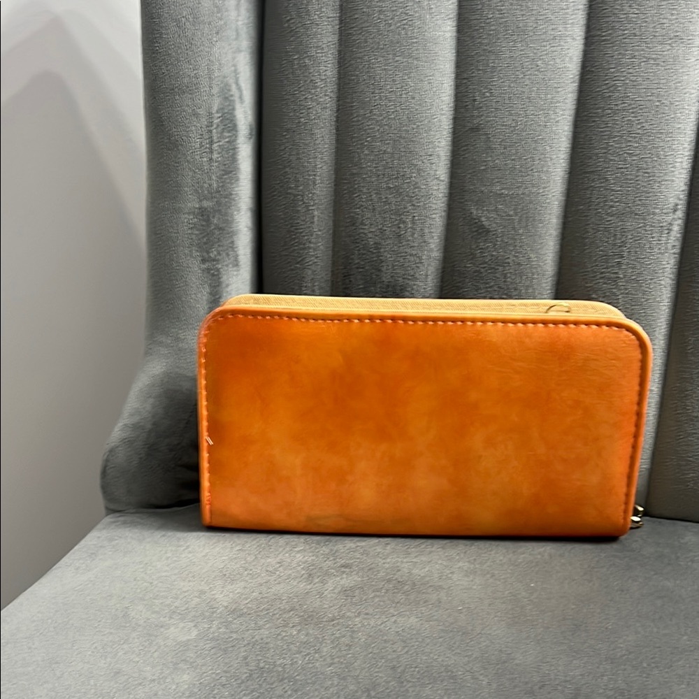 Orange Leather Wallet